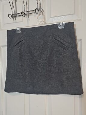 WILLI SMITH Grey Wool Blend Mini Skirt Size 6